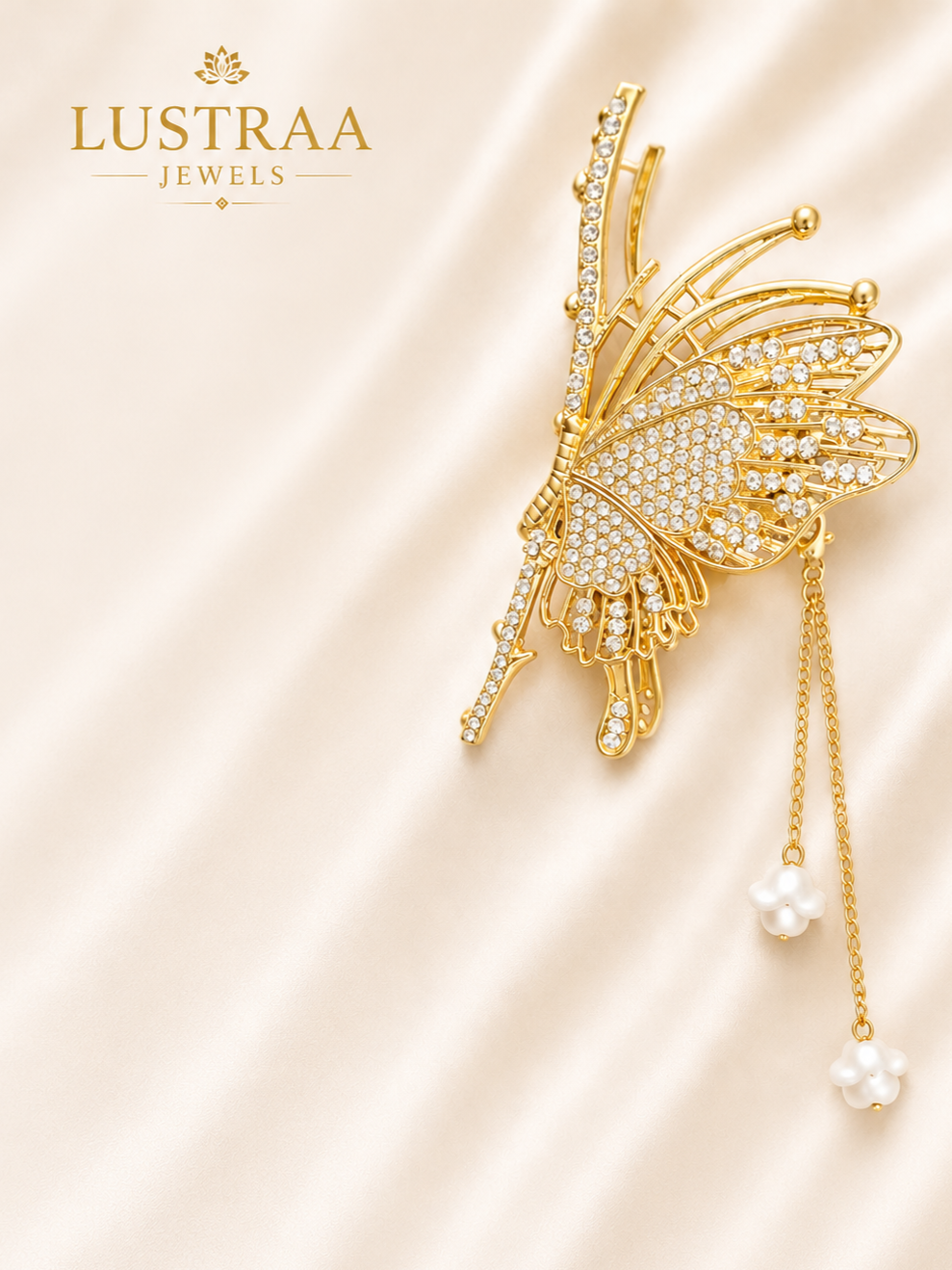 Crystal Butterfly Hair Clutch