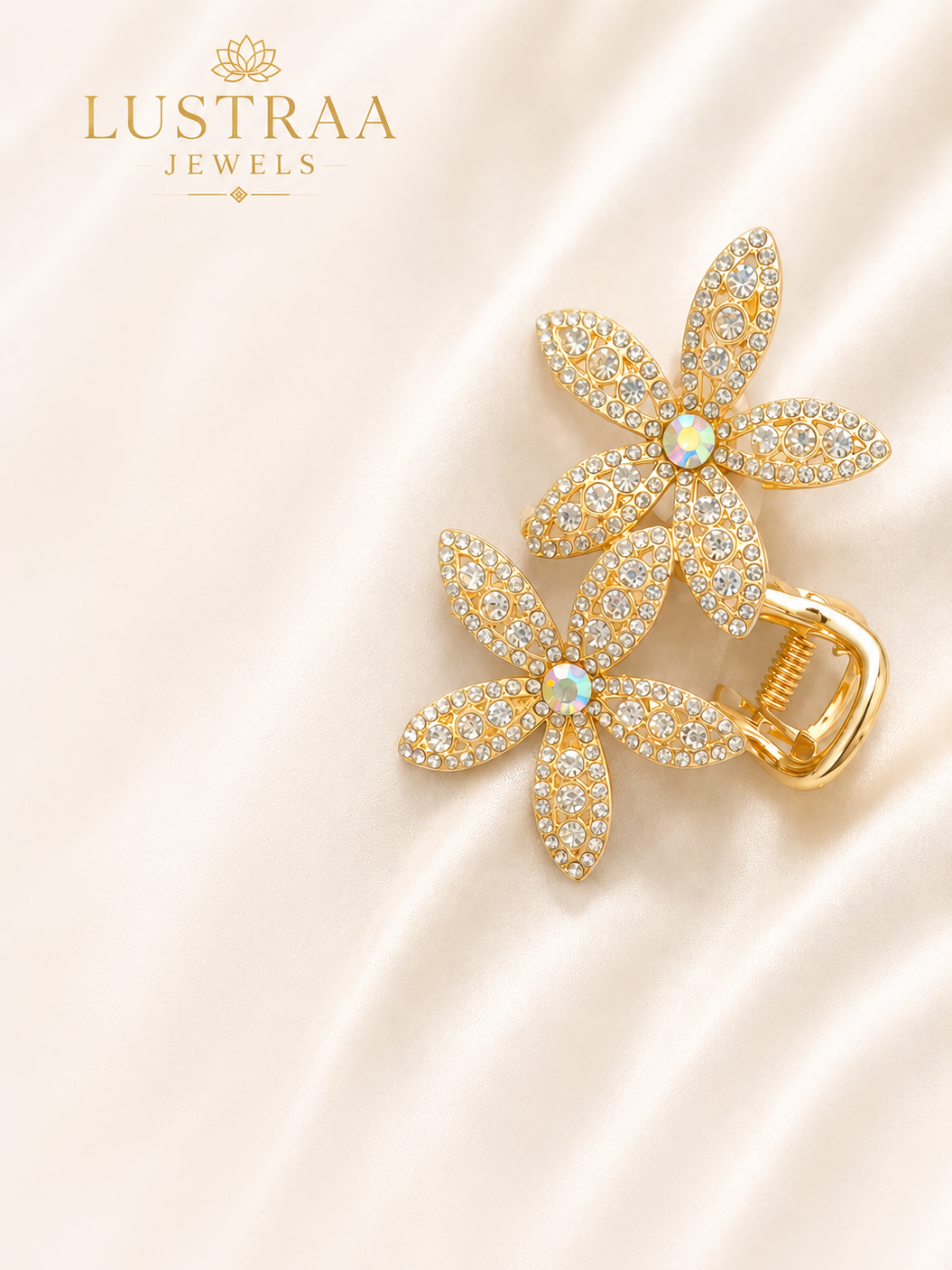Crystal Daisy Hair Clutch