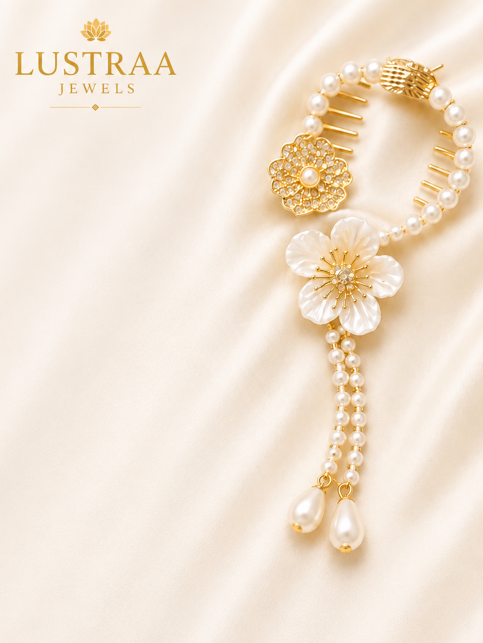 Pearl Bloom Hair Clutch