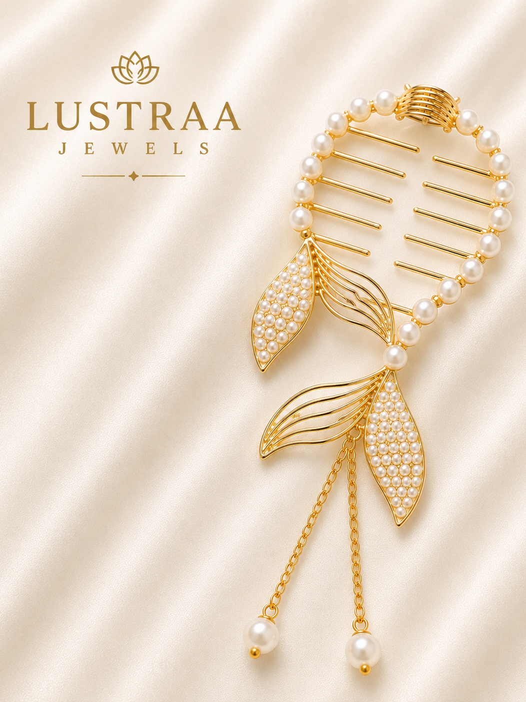 Pearl Leaf Luxe Hair Clutch