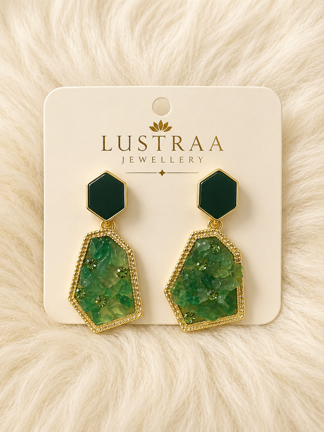 Crystal Green Earrings