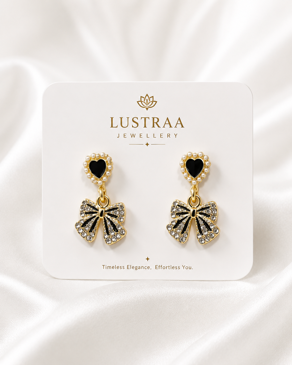 Heart Bow Earrings