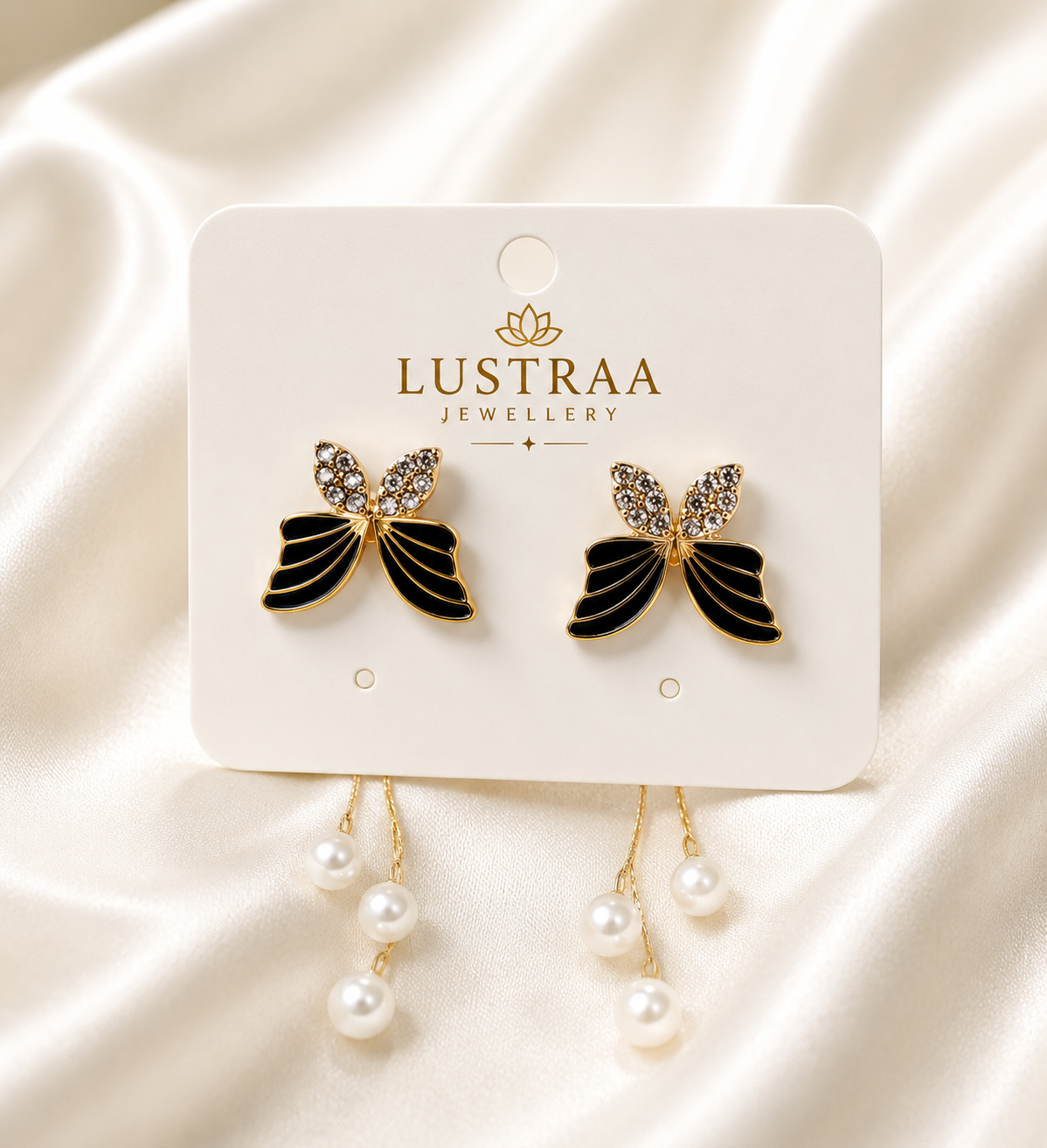 Pearly Butterfly Earrings